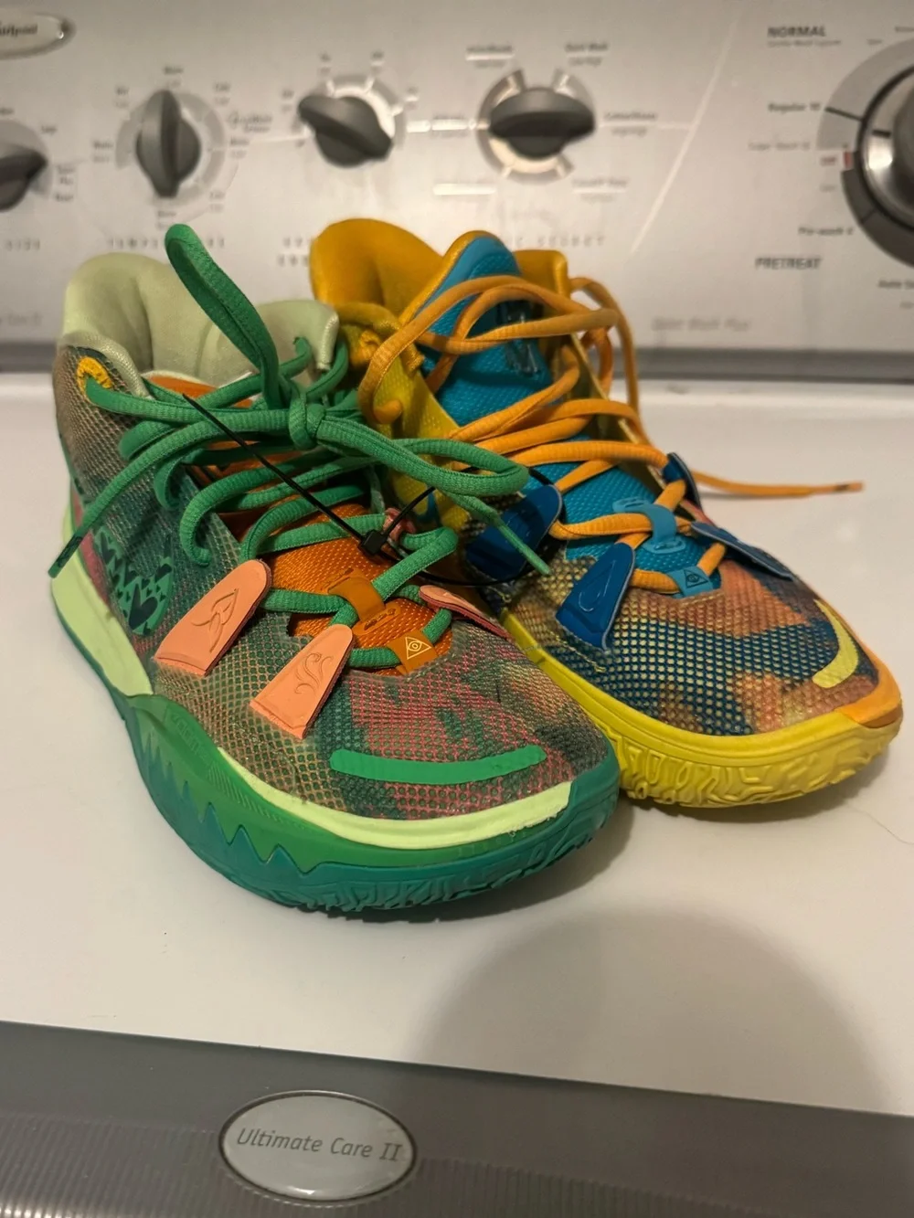 Kids Colorblock Athletic Sneakers - Green & Yellow
